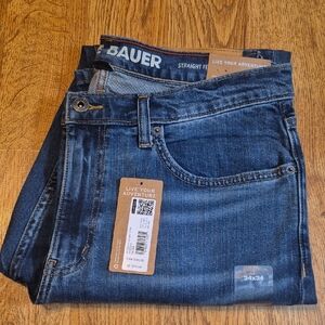 Bauer Men's Dark Blue Straight Jeans